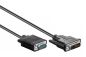 Preview: DINIC DVI-I 12+5 Stecker auf 15pol. HD-Stecker, Kabel 2-fach geschirmt, schwarz, 3m